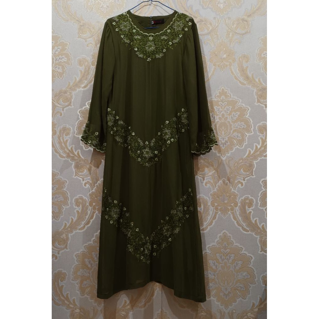 dress gamis bordir ceruti