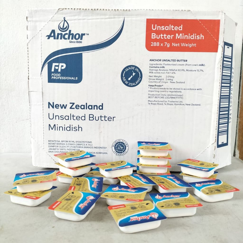 ANCHOR BUTTER UNSALTED MINIDISH 7 GRAM / MPASI