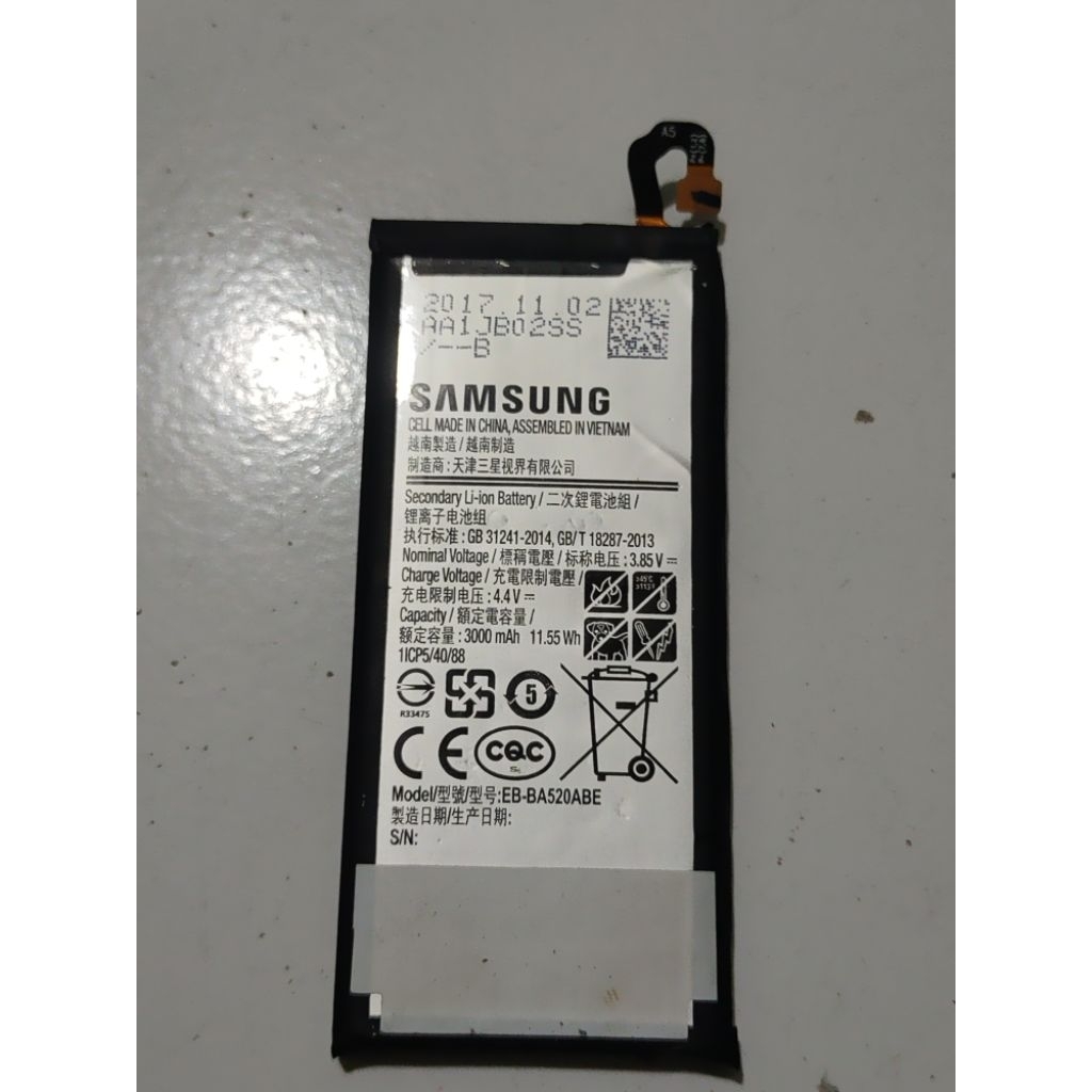 batre Samsung J5 pro ori copotan