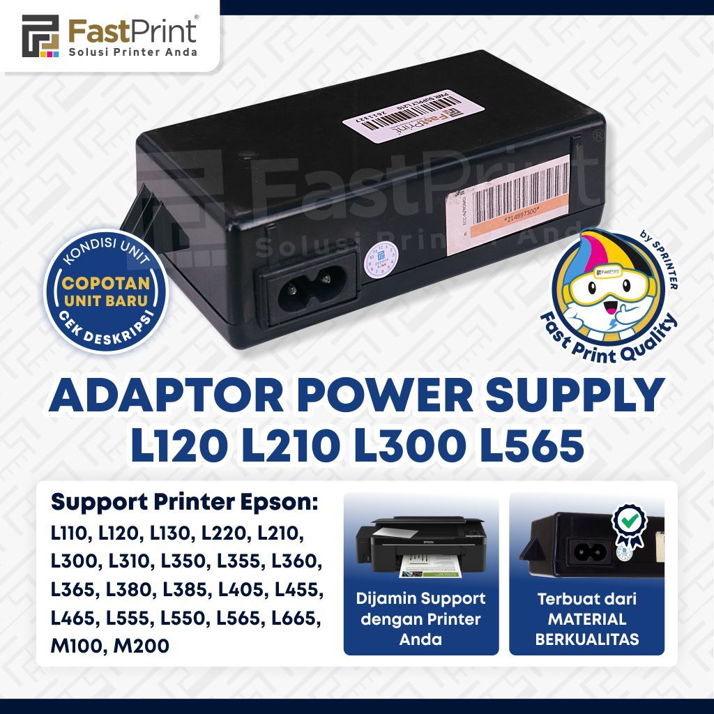 Fast Print Adaptor Power Supply Printer Epson L120 L210 L310 L360 M100