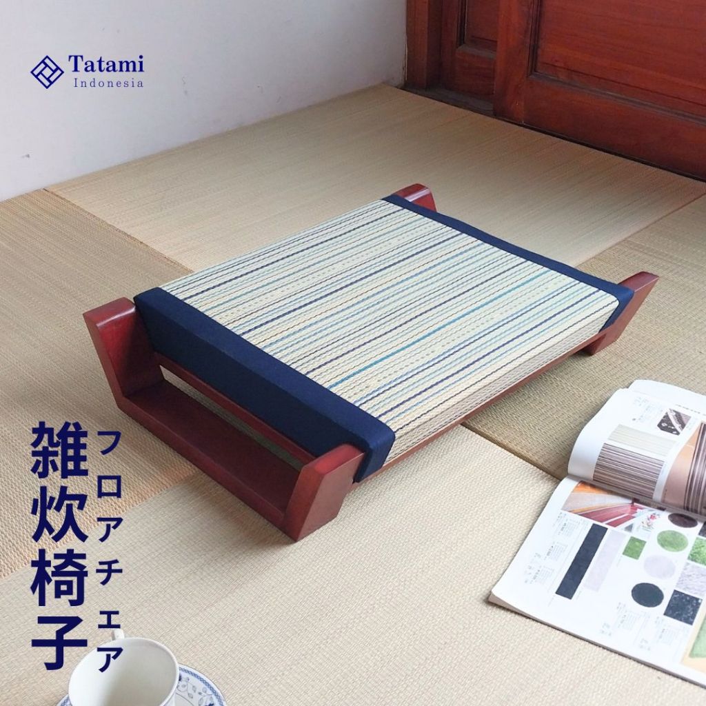 ZOSUI Kursi Lesehan Malas Santai Low Chair Lazy Sofa Kursi Lantai Floor Chair Kayu Solid Igusa