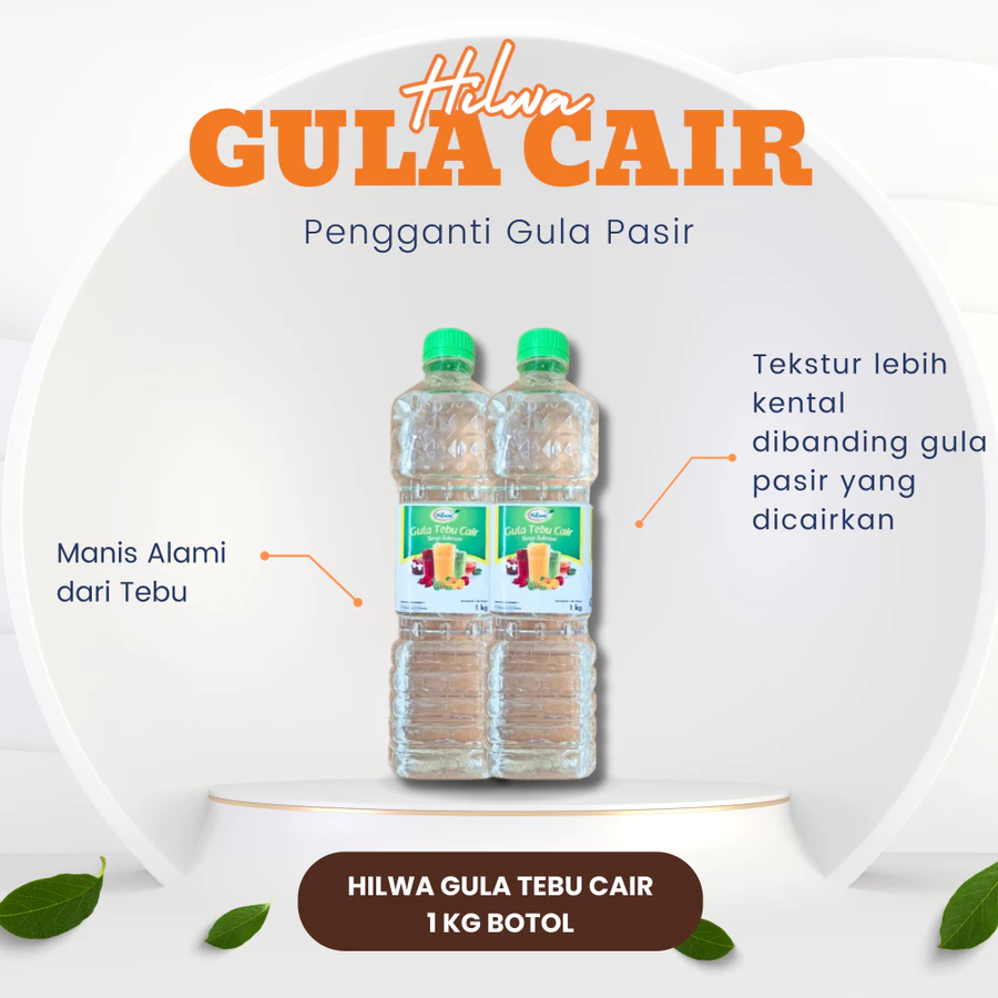 Gula Tebu Cair Alami 100% Tanpa Pengawet 1Kg - Hilwa Premium