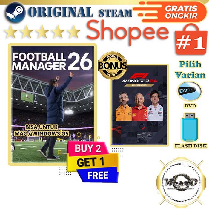 USB FLASH DISK / DVD - Football Manager 26 PC ORIGINAL - PC GAME - GAME PC - GAME LAPTOP - HANDLED