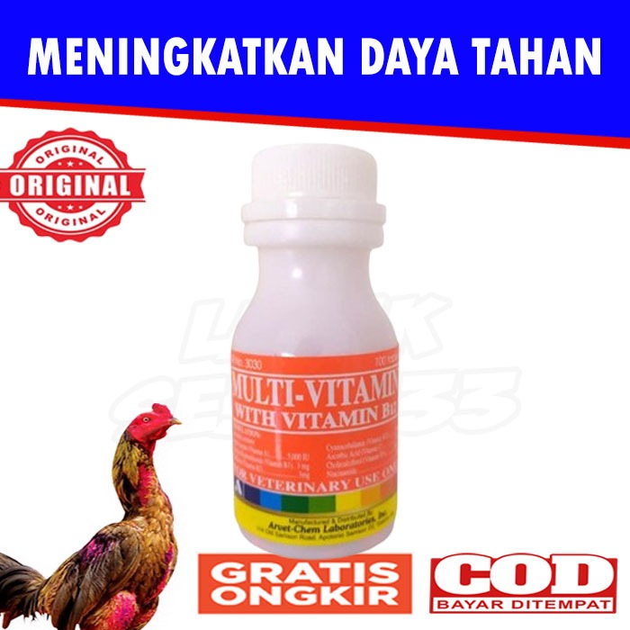 Multivitamin Nafsu Makan Ayam Philipina Lactate Impor Filipina Isi 100 Tablet