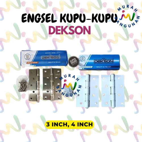 Engsel pintu Dekson 5inchi iron hinge 5"x3"x3mm 4BB SN