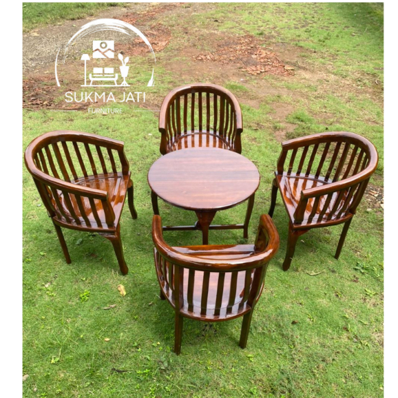 Kursi Teras Santai Kayu Jati solid/kursi Teras Minimalis Jati/Kursi Teras Murah/Set KursiTeras Busa