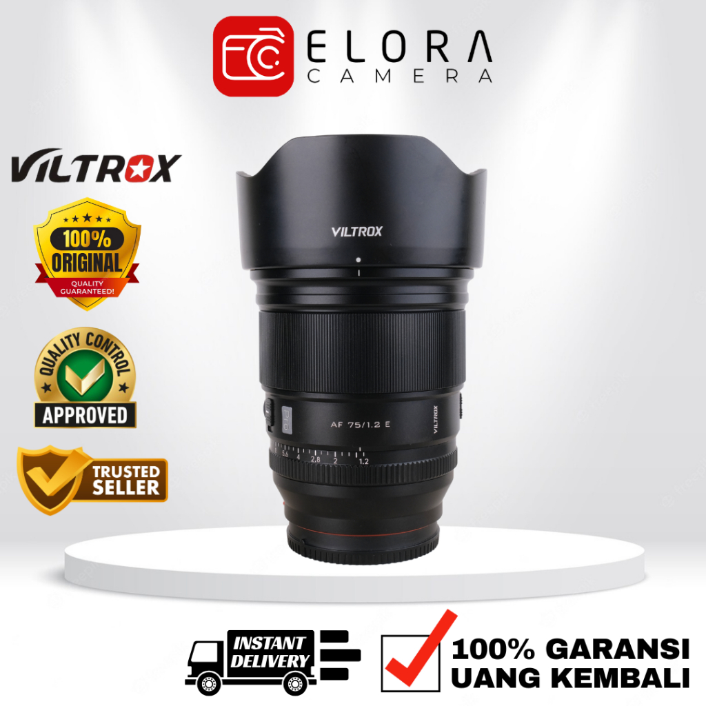 Viltrox AF 75mm F1.2 E For Fuji/ Lensa Viltrox AF 75 mm F 1.2 For fuji film