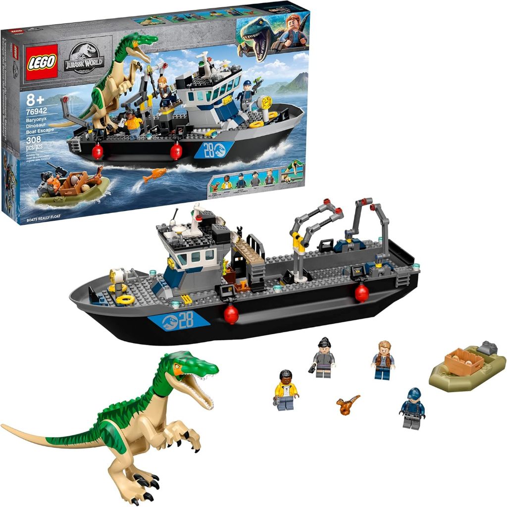 LEGO® Jurassic World Baryonyx Boat Escape Set
