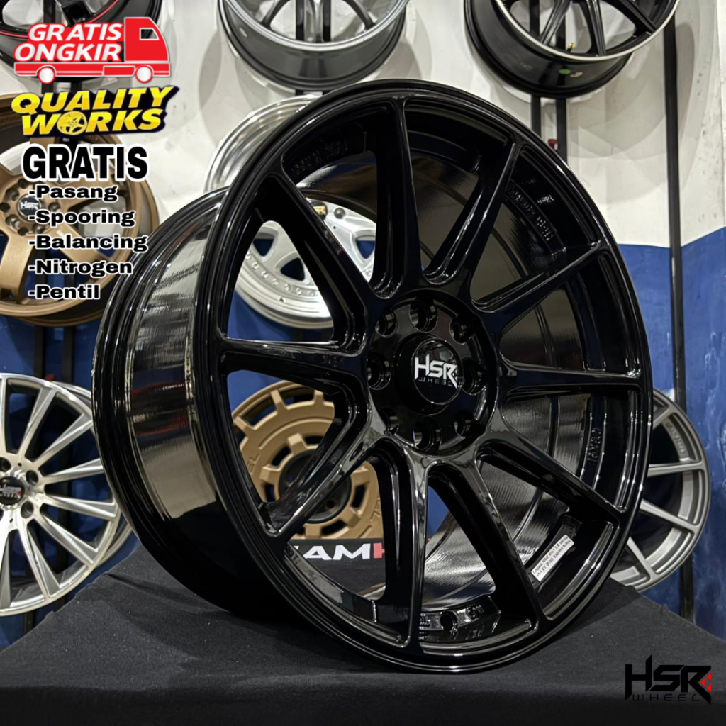 Velg Ring 16 Mobil Avanza Mobilio Baleno R16 Lebar 7/8 Velg Racing HSR Shinjuku