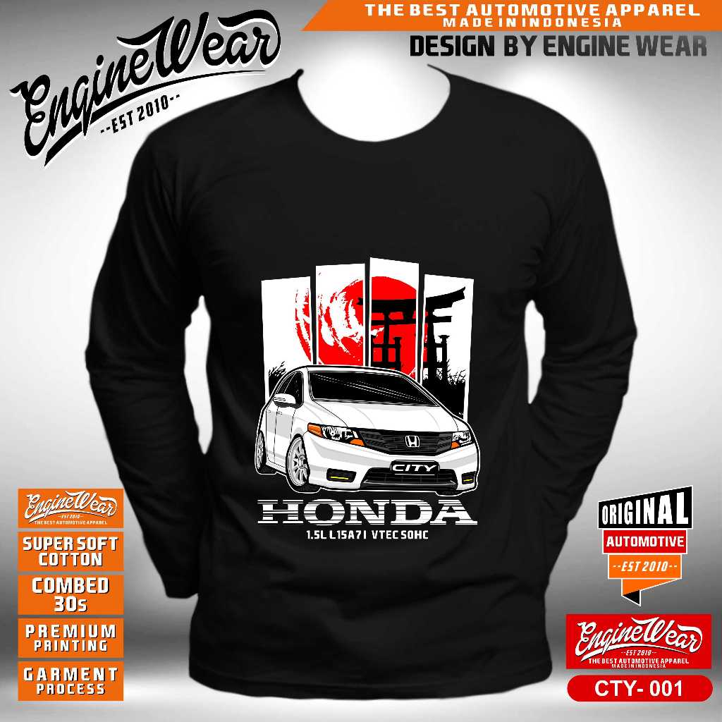 kaos honda city tshirt mobil honda city baju otomotif mobil sedan pth