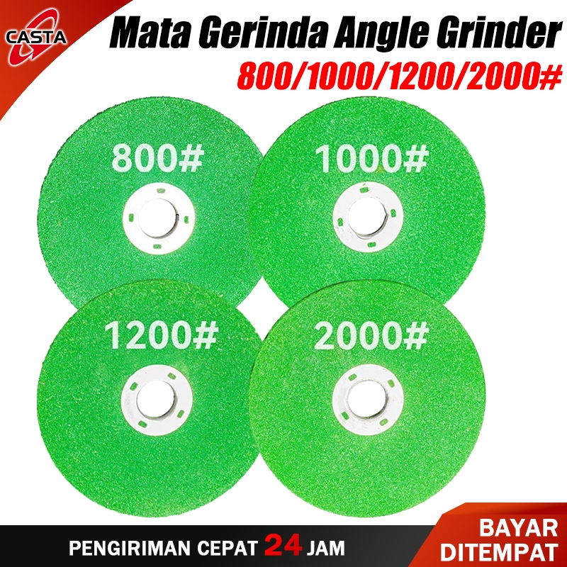 CASTA Batu Gerinda Tebal 6 mm Mata Gerinda Poles Asah 800# 1000# 1200# 2000# untuk Mesin Gerinda Tan
