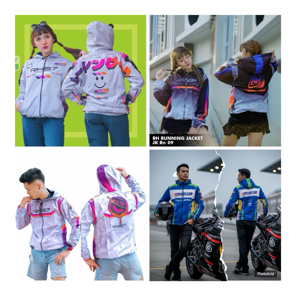 Mspeed27 Jaket Monster Speed 044 Terbaru Bahan Parasut Anti Air JAKET RUNNING 044Jaket Cougle Monste