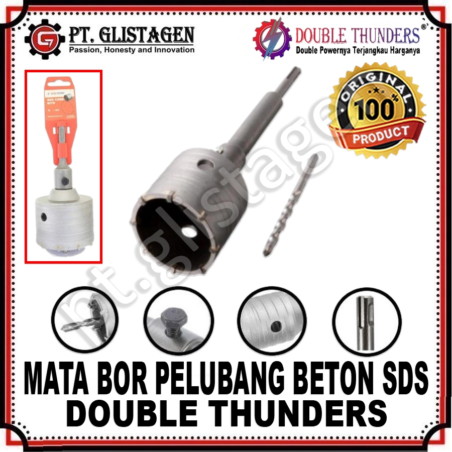 DT Mata Bor Pelubang Beton 25mm Hollow Core Drill Bit SDS 25mm Mata Bor Beton Hole Saw Pelubang Temb