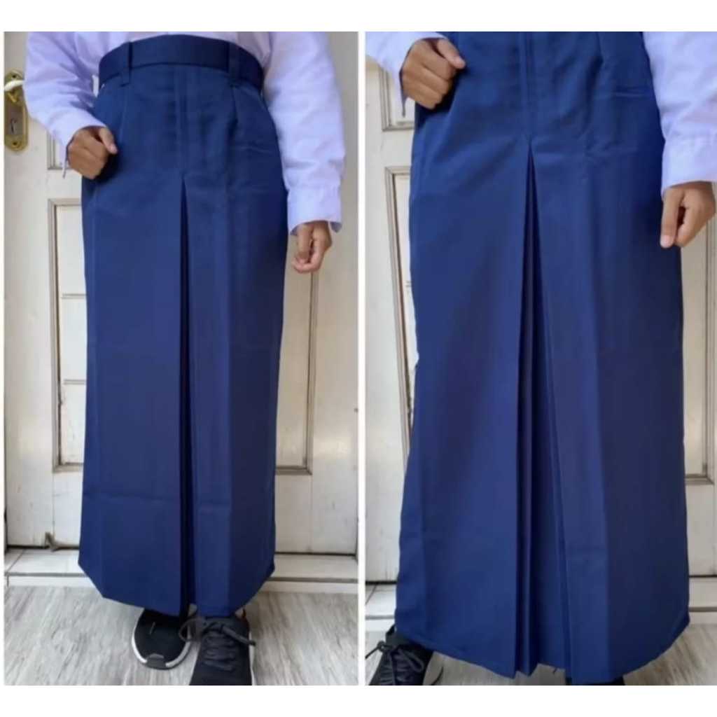 Rok Sekolah Span SMP SMA SMK Rok Panjang SMP Belah Tengah Bahan Drill Twist