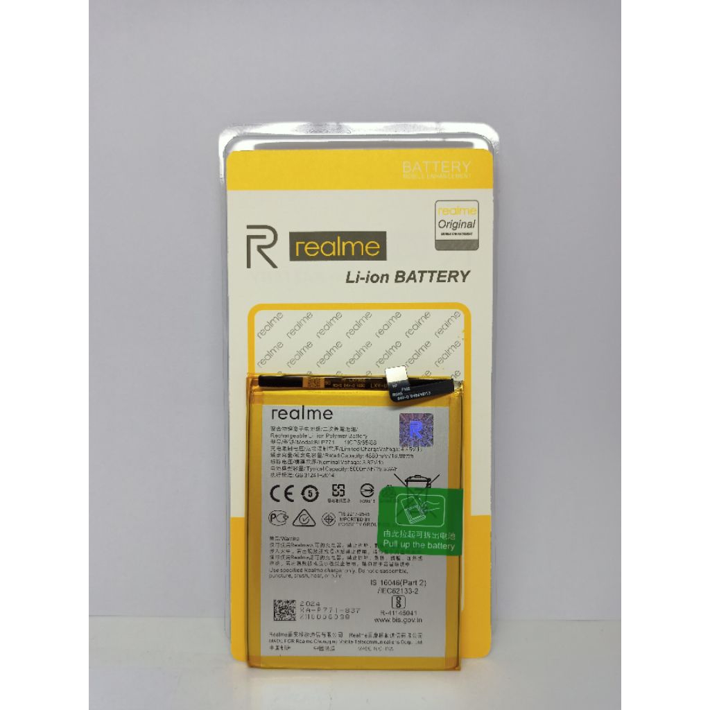 BATRE BATERAI (BLP-771) BATRE HP REALME 6I ) REALME C25Y/ REALME C3) KODE BATRE (BLP-771) ORIGINAL