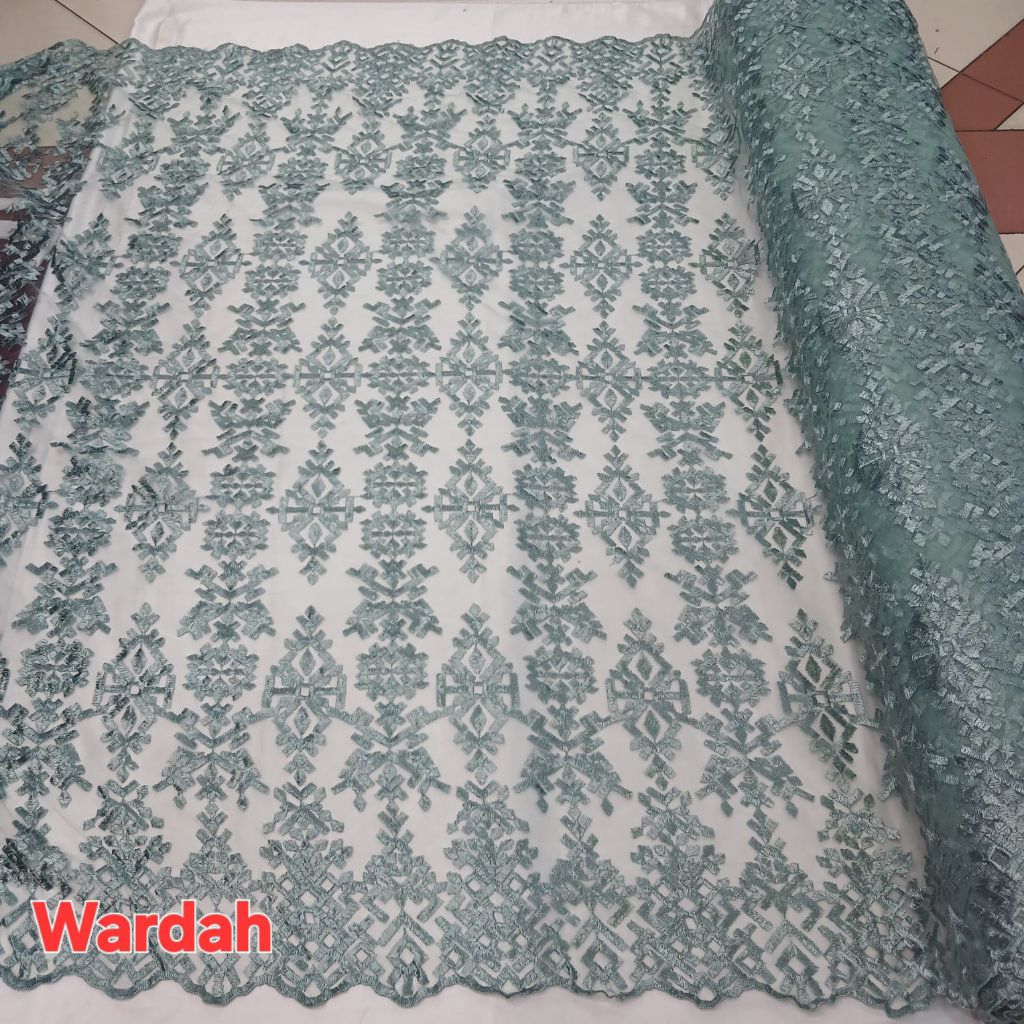 Kain Tulle Etnik motif baru Tulle Sapto termurah Premium