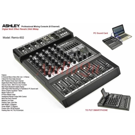 Mixer Ashley 6 Channel Remix 602 Original