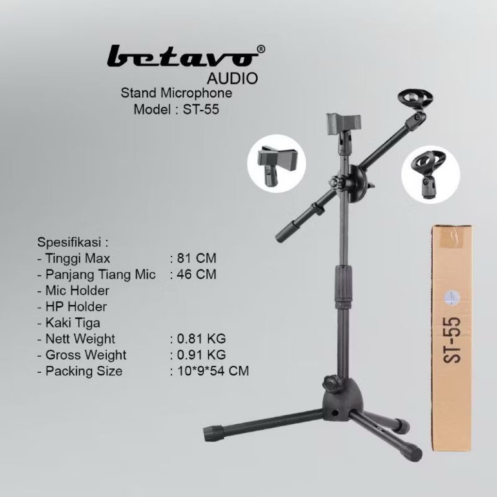 tiang mic stand mic pendek betavo ST 55