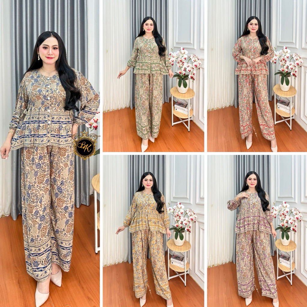 Terbaru Setelan Tunik Jumbo Ld 120 |One Set Pajamas Jumbo| Setelan Arabian Jumbo Ld 120 | Setelan Wa