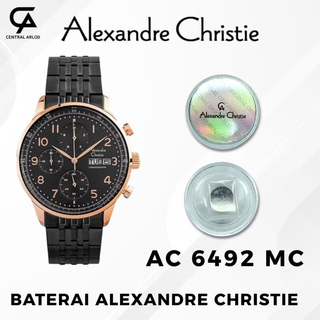 Baterai jam tangan Alexandre Christie 6492 MC Original