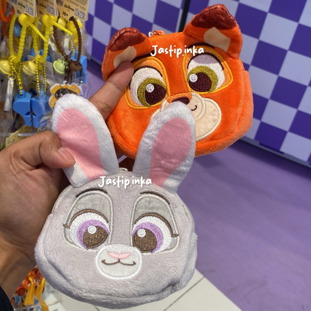 Miniso x Zootopia - pouch coin atau dompet koin judy nick zootopia