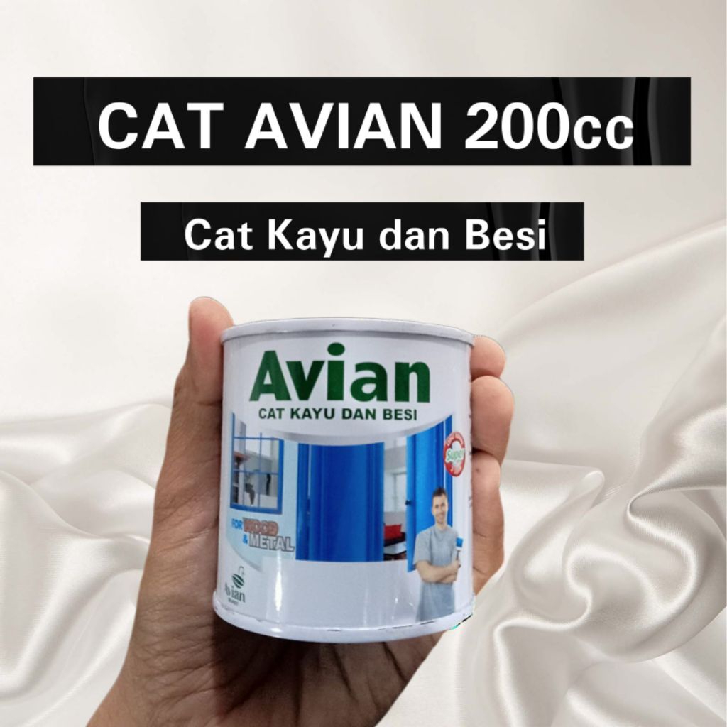 Cat AVIAN 200cc =  Cat Kayu dan Besi Hitam Putih Merah Kuning Hijau Biru Ungu Orange Oren tua muda c