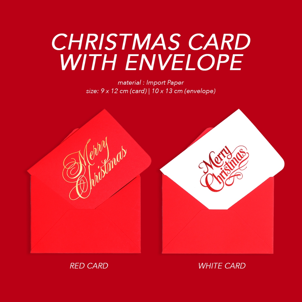 Christmas Card w/ Red Envelope - Kartu Natal Amplop Merah Premium (5 pcs)