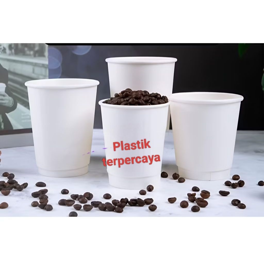 Paper cup kopi putih polos 6oz Isi 50pcs / gelas kopi /cup kopi