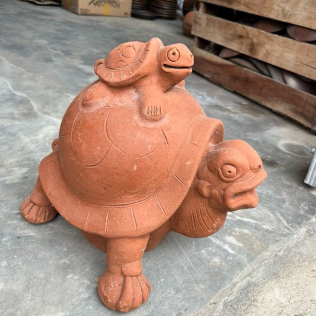 Pancuran Patung Kura Kura Pancuran Kolam Pancuran Air Pancuran Gerabah Tanah Liat