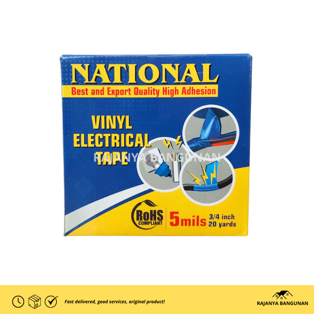 Isolatip Listrik Kabel Hitam Nasional / Electrical Tape National