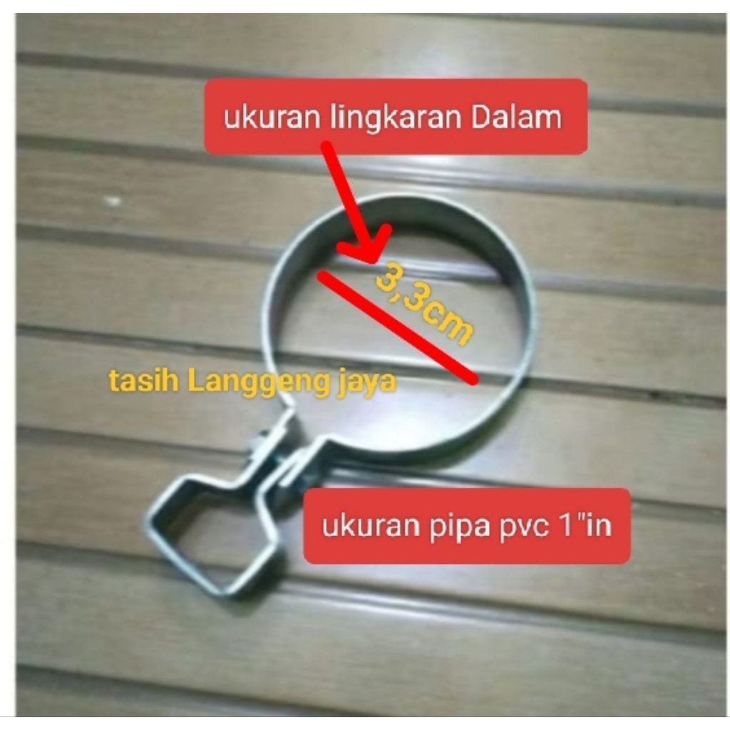 Klem gantung pipa 1 "inch besi tebal