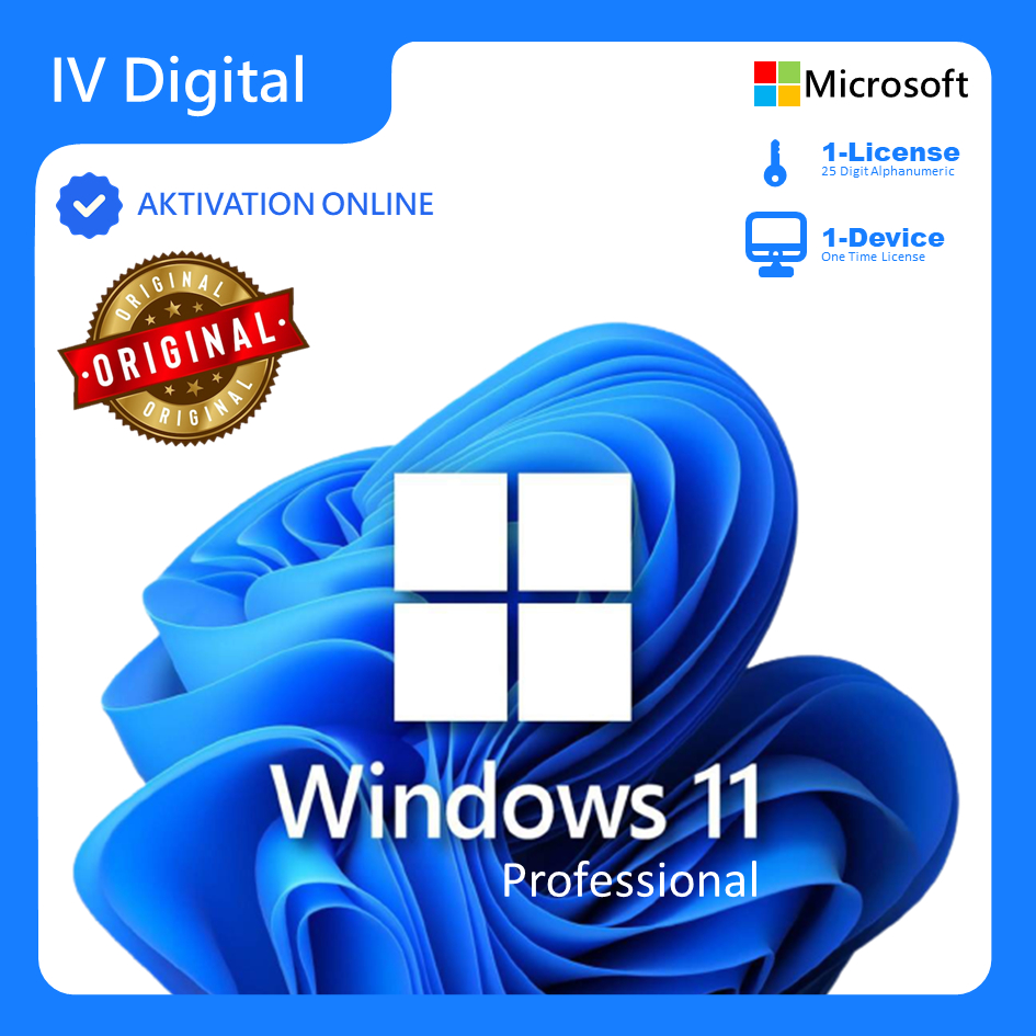 Windows 11 Pro Original License Lifetime - License Digital