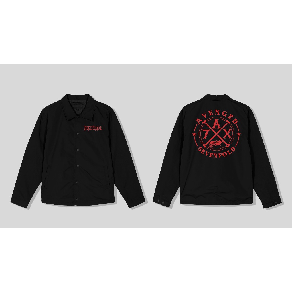 COACH VARSITY.PARASIT WINDBREAKER JAKET A7X BMTH BLINK ANTHRAX AVA BADRELIGION NIRVANA ROLLING STONE