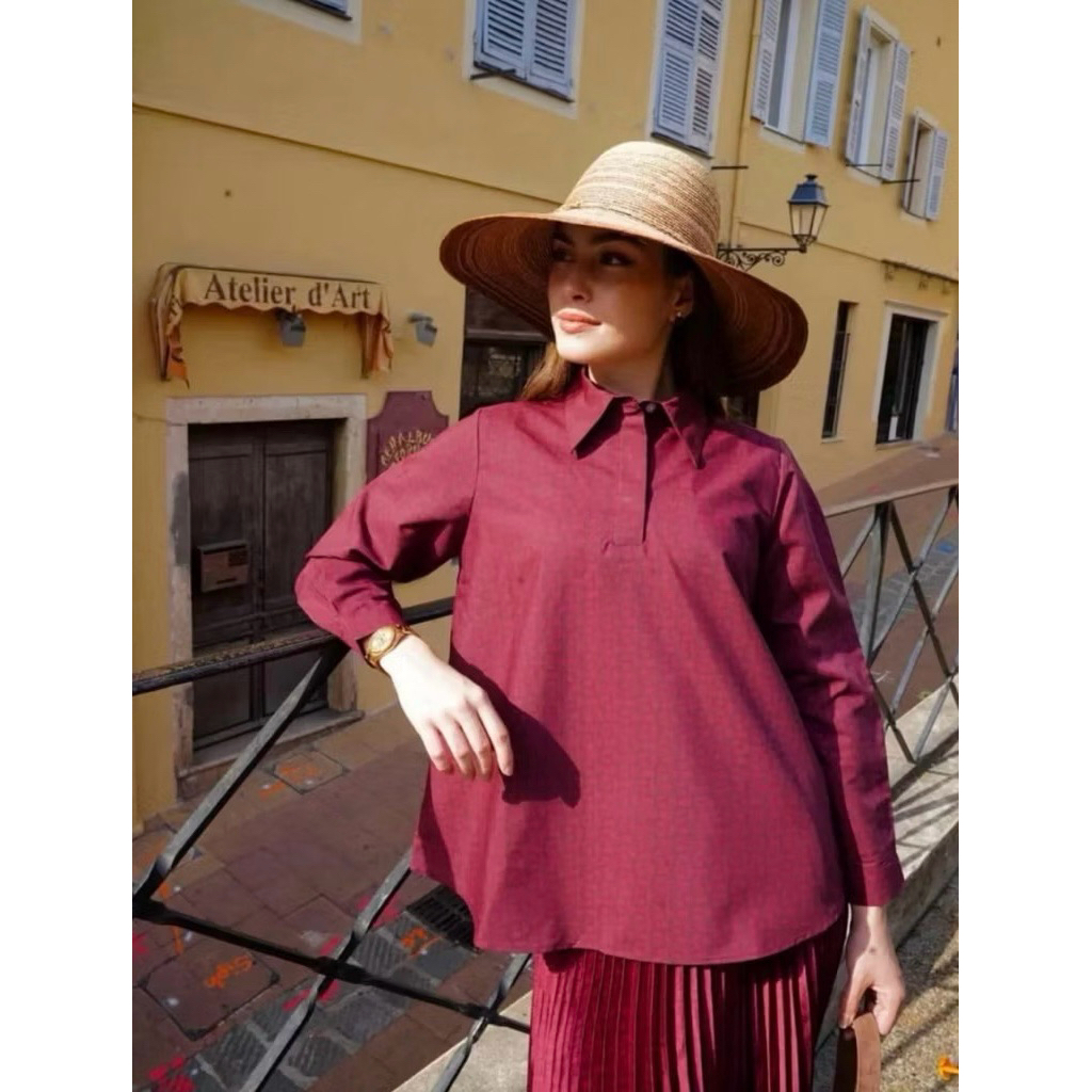 Benang Jarum Monogram Polo Shirt