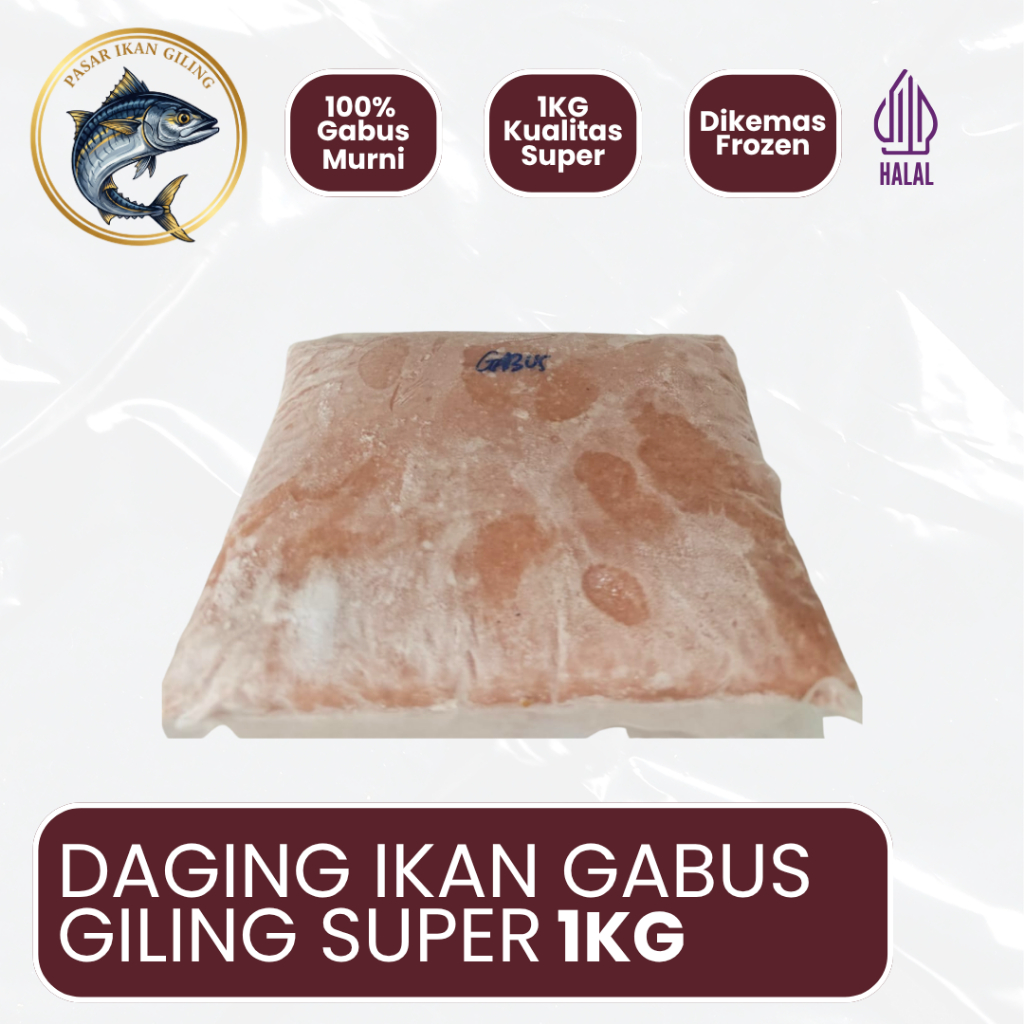 Daging Ikan Gabus Giling 1Kg Kualitas Super tanpa pengawet 100% Murni Halal