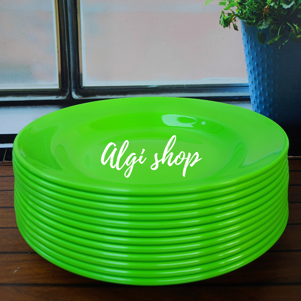 1 LUSIN PIRING MAKAN 9" PUTIH SEMI MELAMIN SSJ PLASTIK WARE FOOD GRADE P-021 terlaris