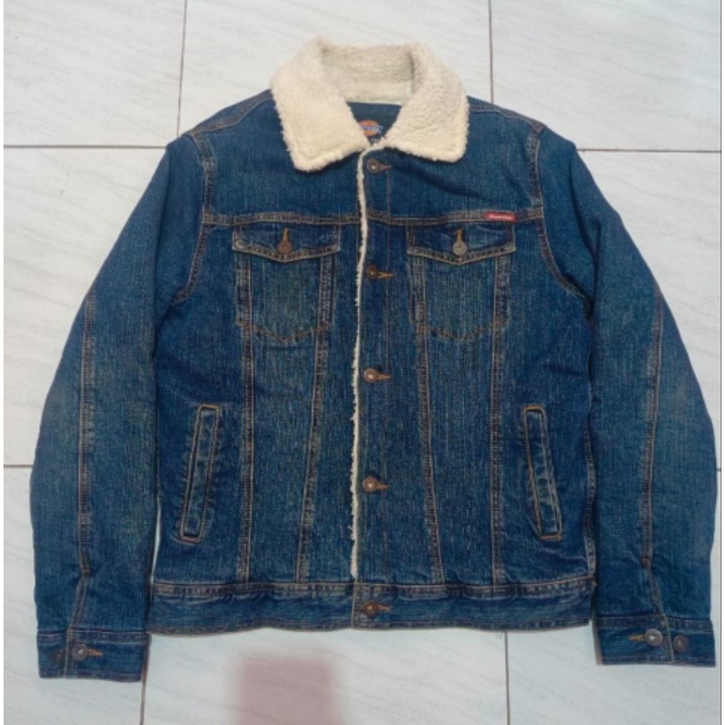 jaket denim dickies daleman sherpa jacket jeans