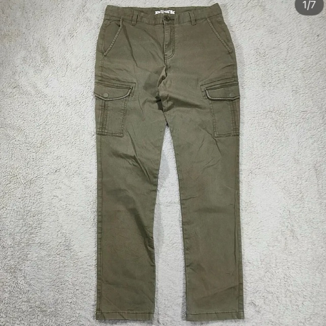 INDIGO BANK LONG PANTS CARGO OLIVE GREEN