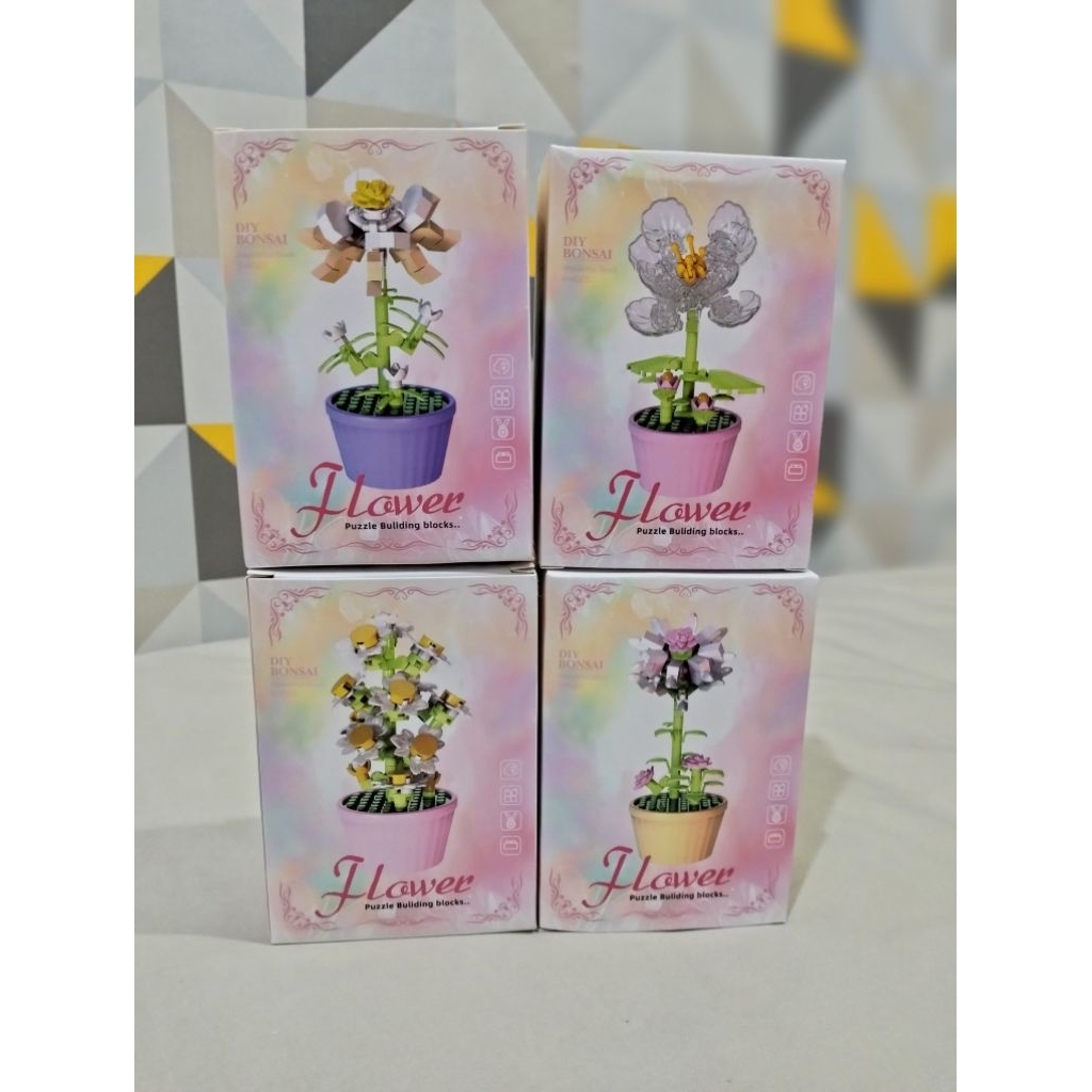 flower Bricks Lego mini bunga kecil pajangan