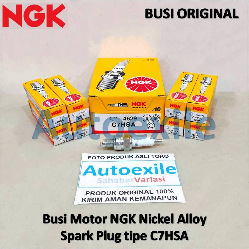 Busi Asli Original NGK C7HSA Nickel Alloy Spark Plugs Motor Pulsar 135 Astrea Star C50 C50M S50 C65 
