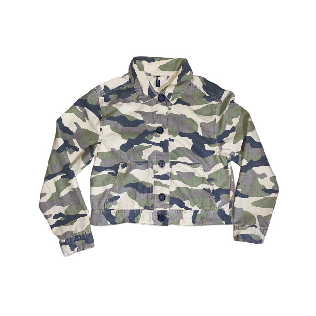 jaket camo army crop preloved