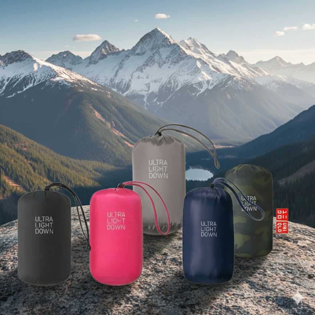 Stuff Sack Uniqlo | Pouch Jaket Ultralight Down | Kantong Jaket Ultralight Uniqlo | Kantong Jaket Bu