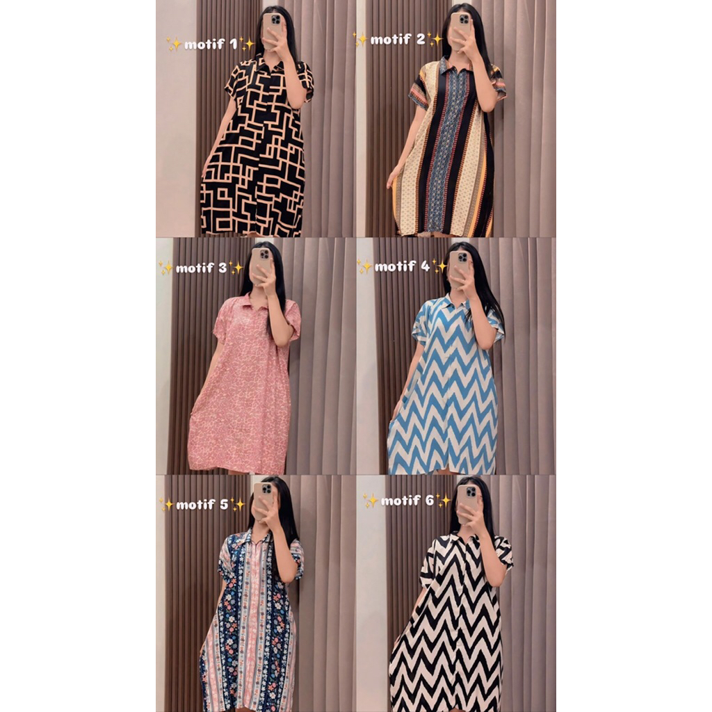 DESTER WANITA dester kekinian busui frendly DESTER MOTIF BAHAN RAYON SUPER ADEM