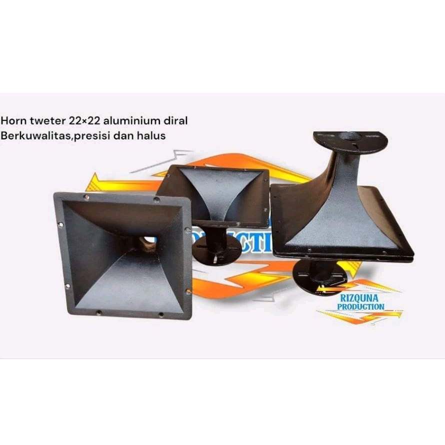 horn/corong tweter UK 22×22 aluminium diral berkuwalitas