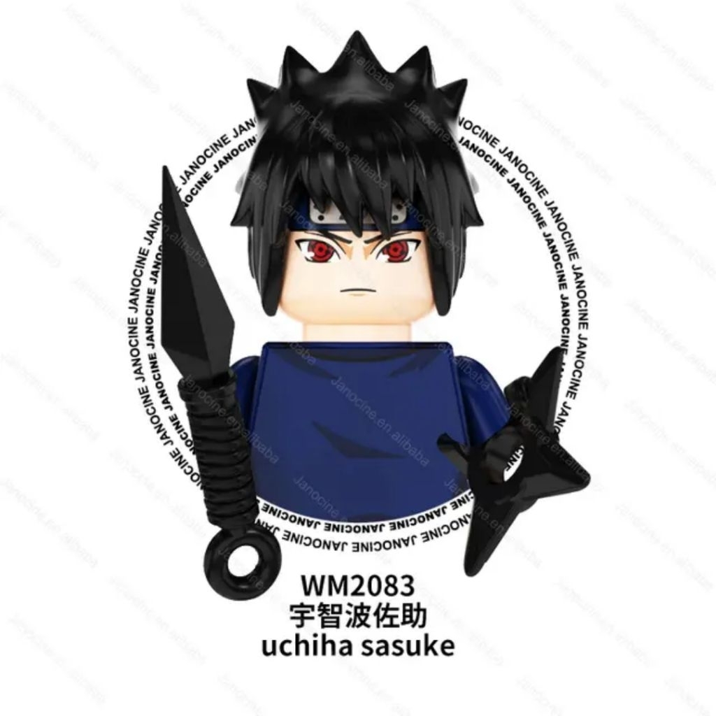 WM2083 Mainan Anak Balok Susun Mini Anime Jepang Sasuke Uchiha Sharinggan Mode Mini Figure Sasuke Fu