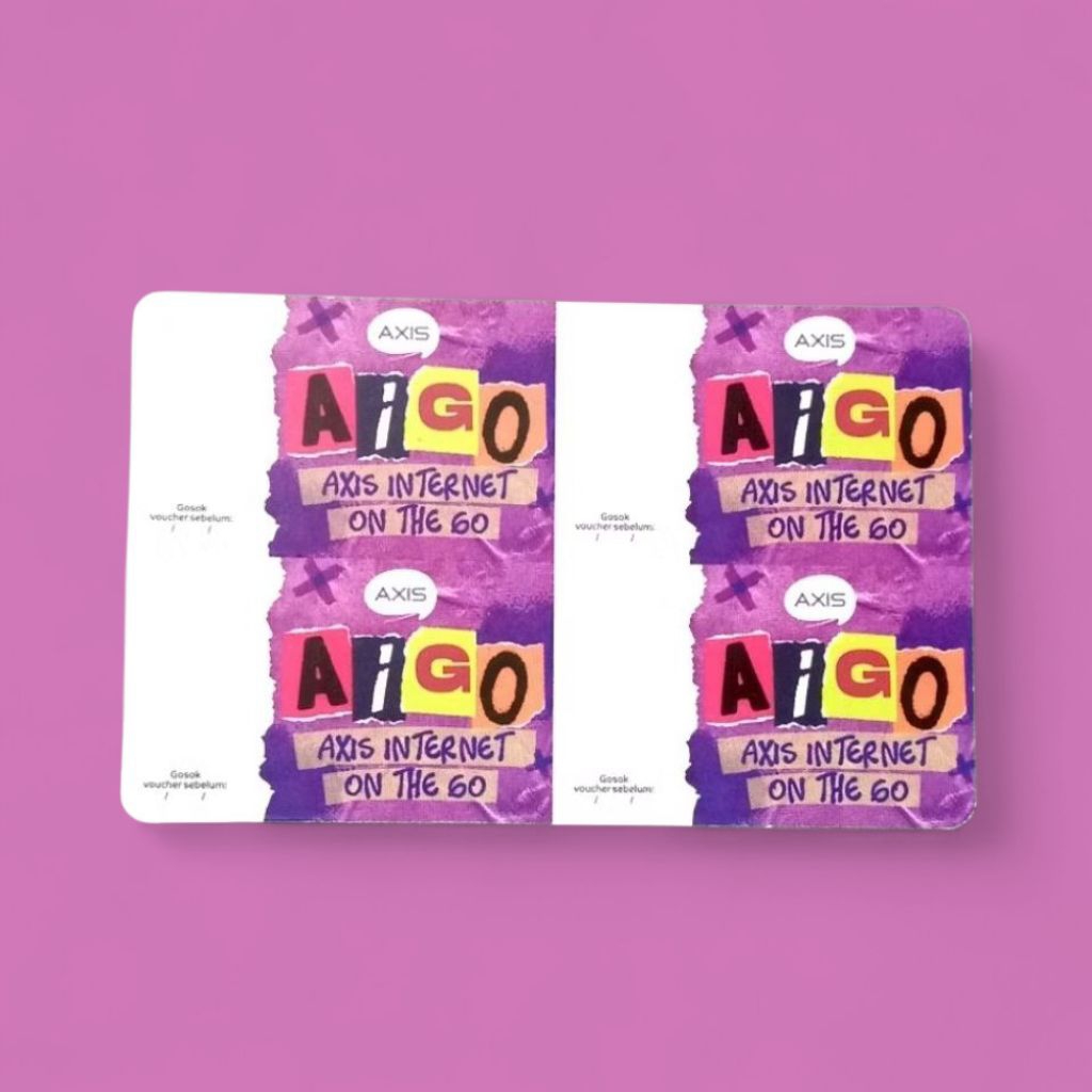 Voucher Axis AIGO Kosong Nasional Bahan Injek Murah bisa beli sedikit dan banyak
