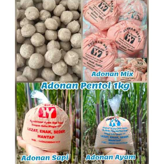 ADONAN BAKSO YY 1KG / ADONAN PENTOL YY AYAM SAPI MIX