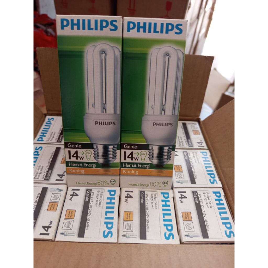 Lampu Philips Genie 14 Watt | Cahaya Kuning Warm White E27