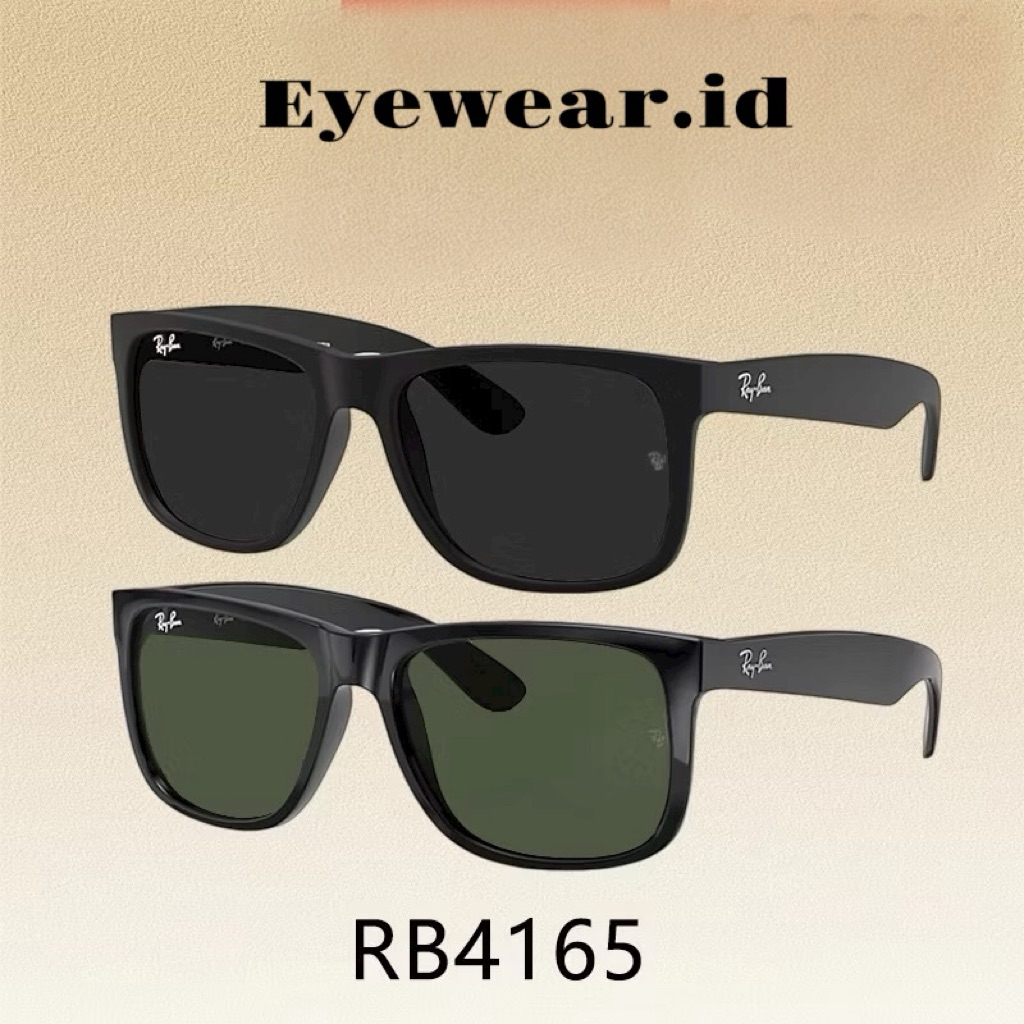 Kacamata Hitam Gaya RB4165 Sungglasses Original Wayfarer Justin Global Fitting Unisex