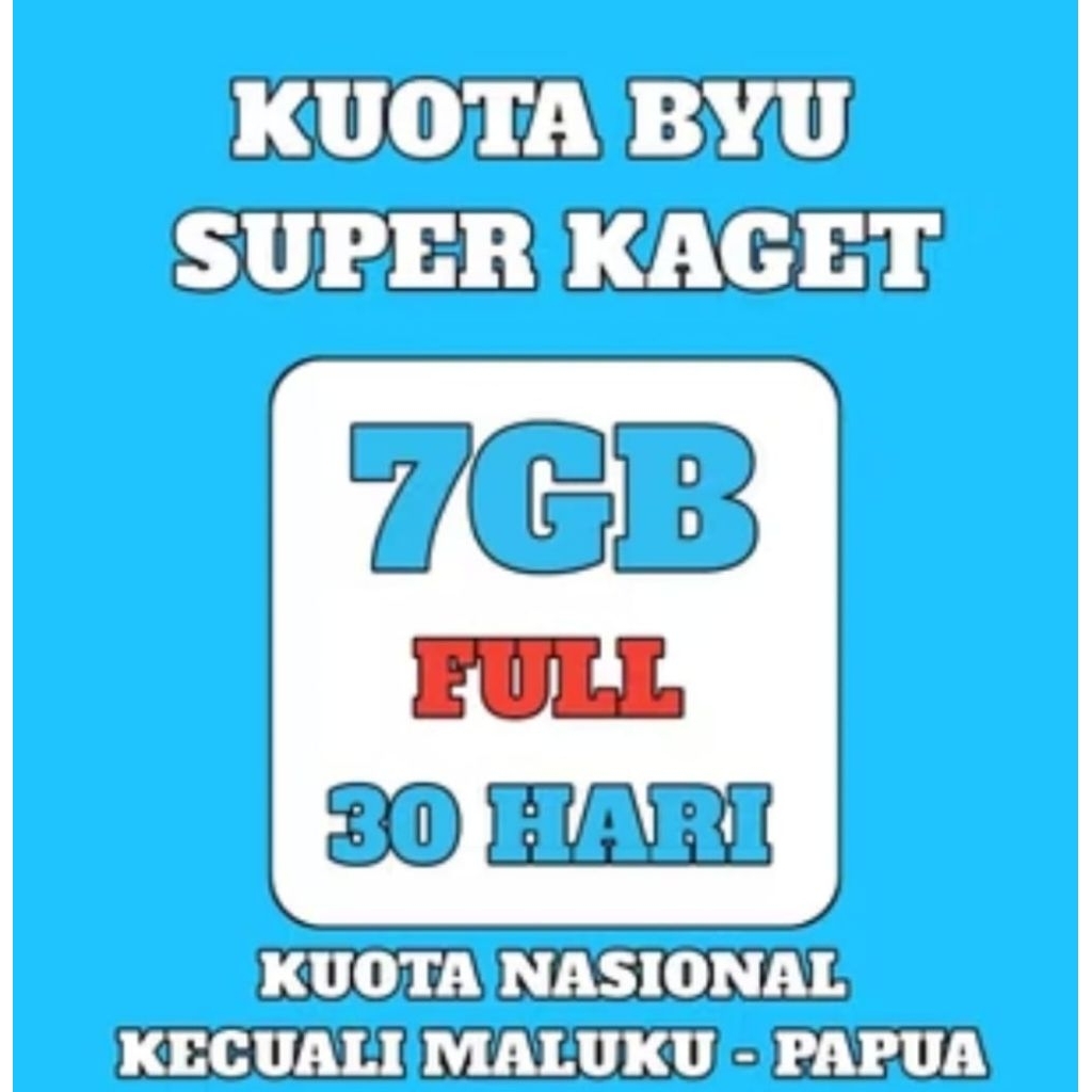 KUOTA BYU 7GB PALING MURAHH